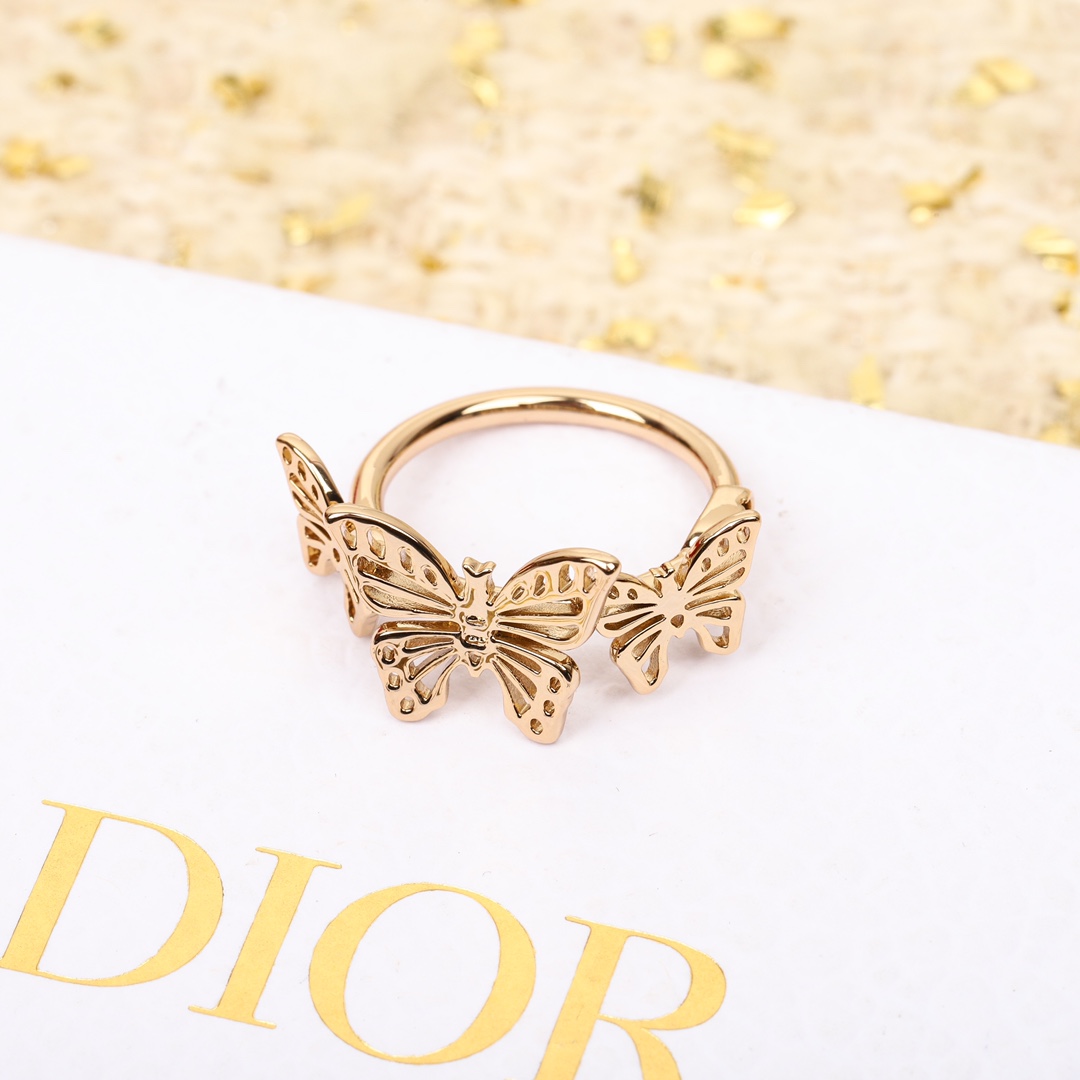 Dior hollow butterfly ring