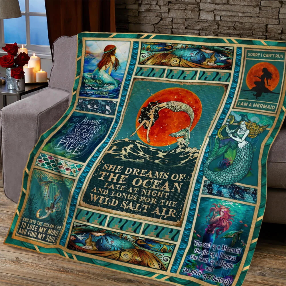 Yoga Mom. Namomste Quilt Blanket