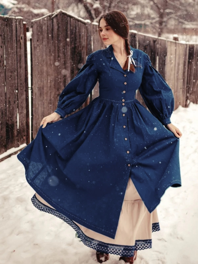 Vintage Button Up Maxi Dress