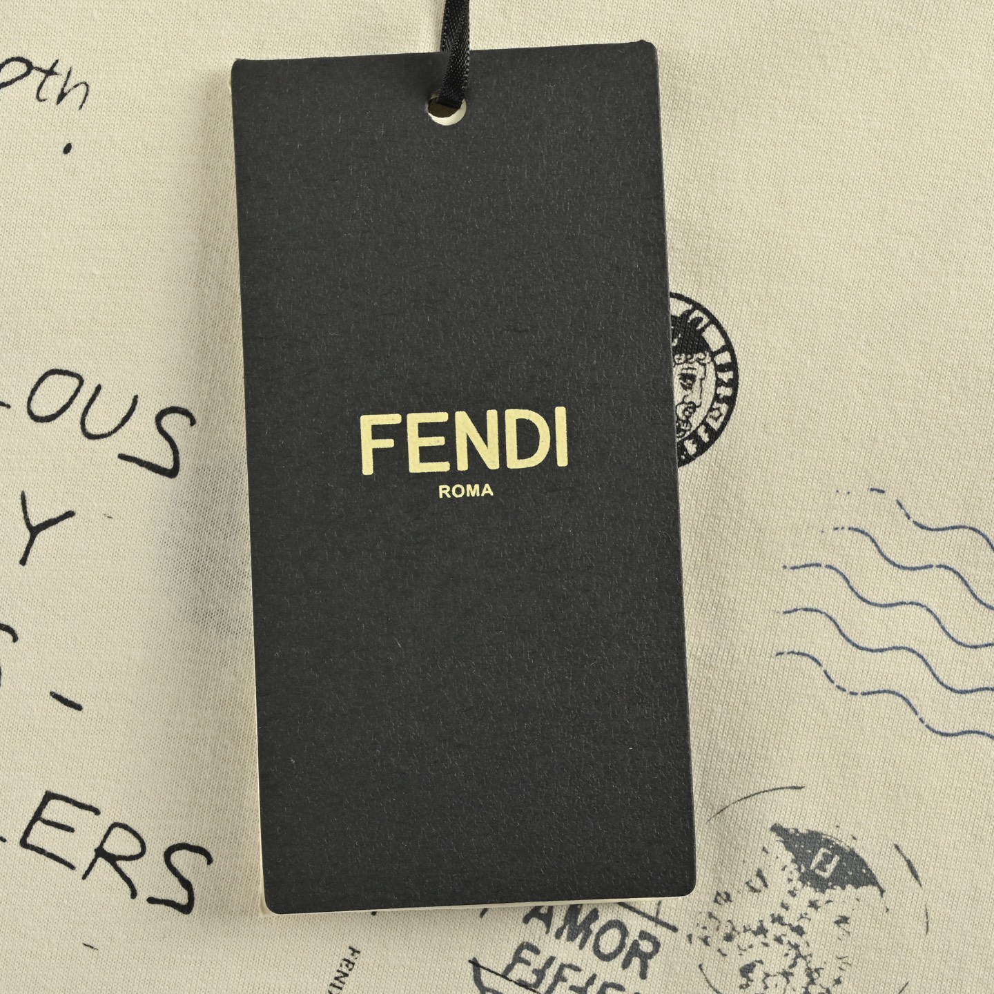 Fendi 25ss stamp print short-sleeve shirt