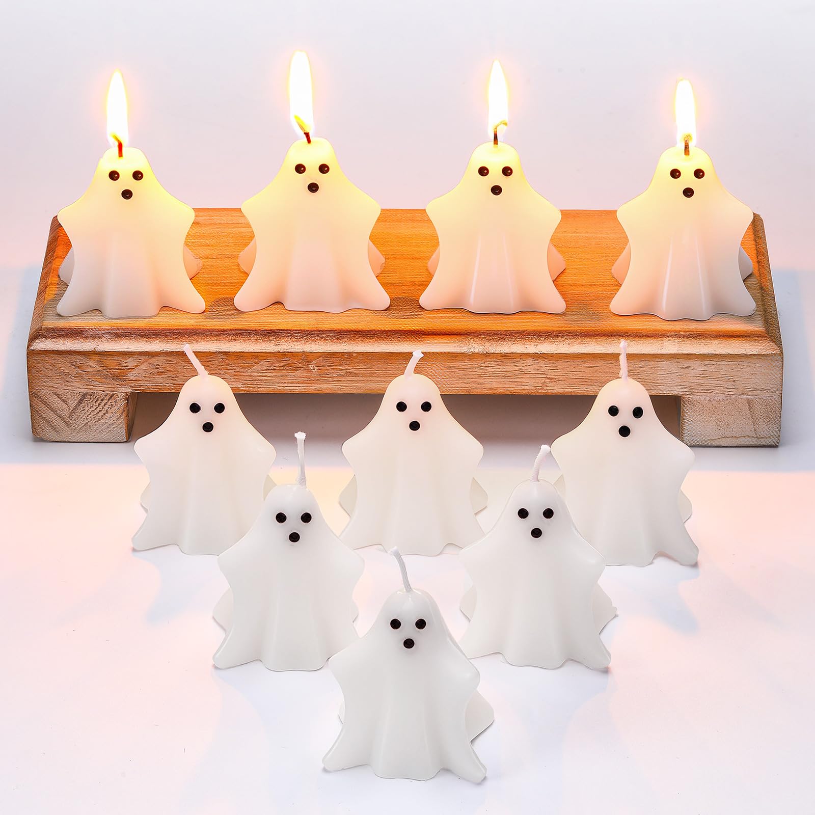 🔥ON SALE🔥 5 Pieces White Halloween Decor Candles👻