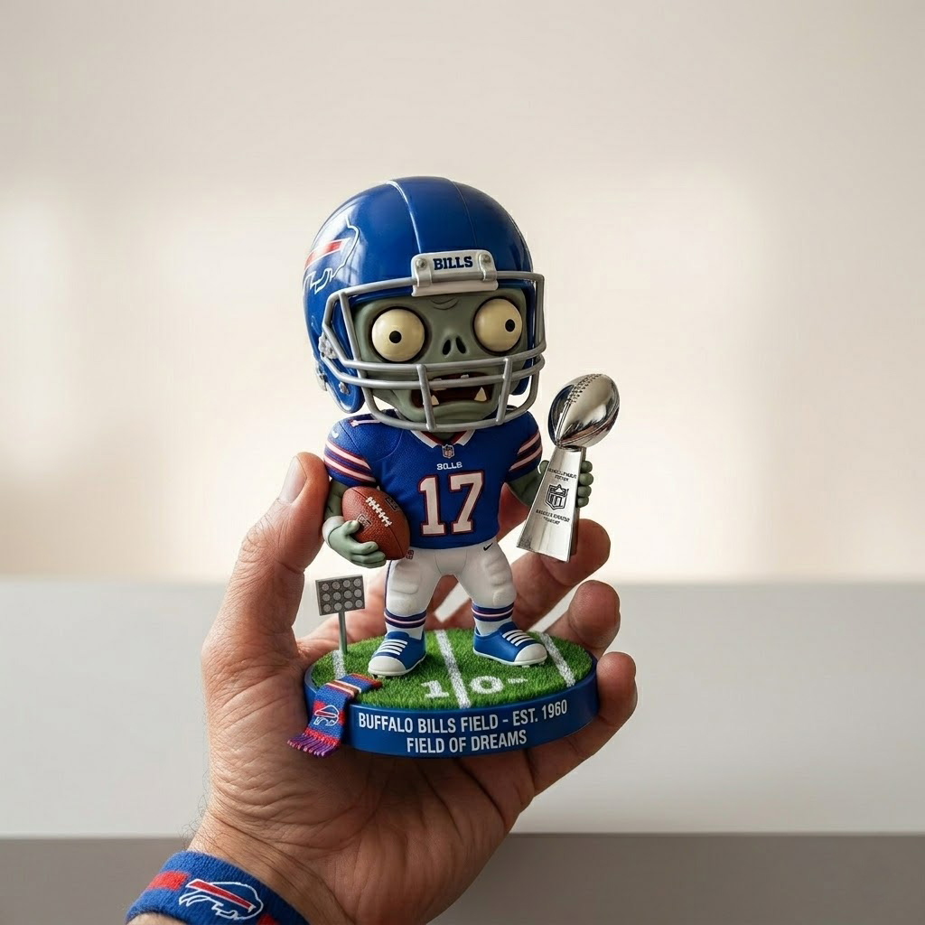 🏈Buffalo Bills' monster figurine model of the football zombie!🧟