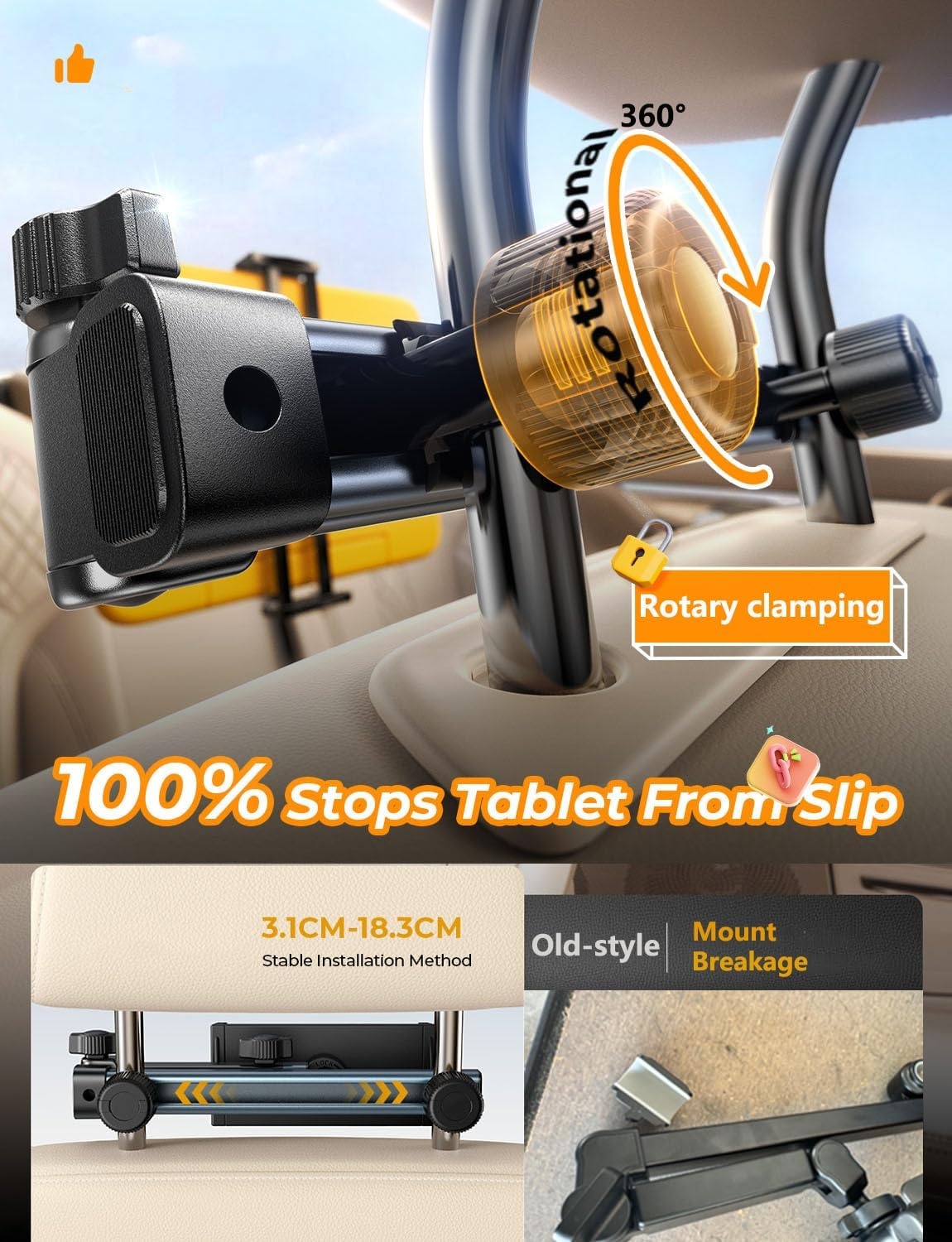 💖Last Day 49% OFF💖3 in 1 for iPad Holder for Car Accessories