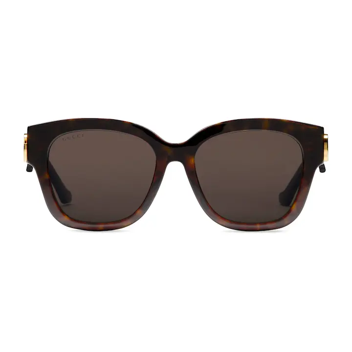 Gucci low bridge round frame sunglasses