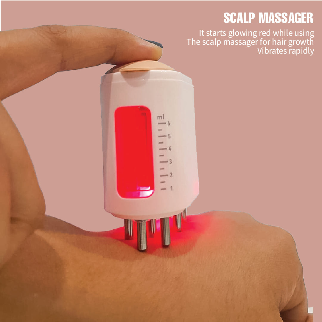 Mother's Day discount 🎁 49% OFF 😊-Red Light Therapy Electric Scalp Massager & Hair Oil Applicator