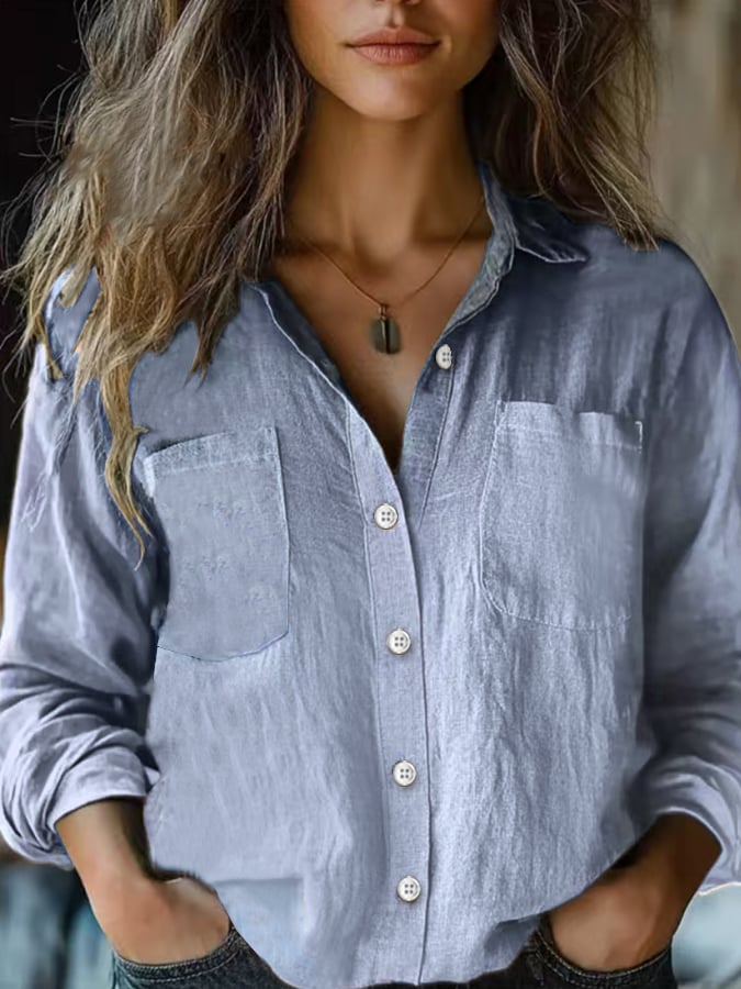 Women's Casual Solid Multicolor Shirts