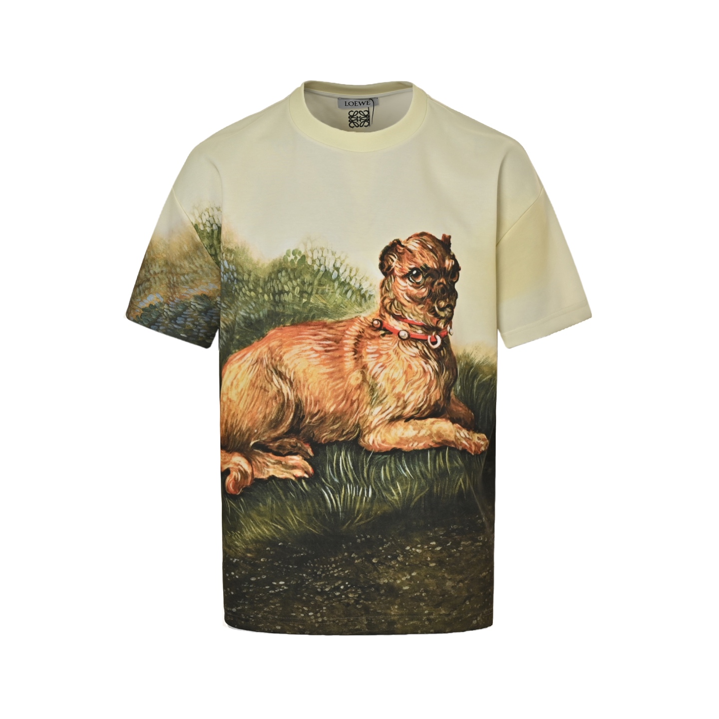 Loewe 25ss Watercolor Bedlington Terrier Short Sleeve