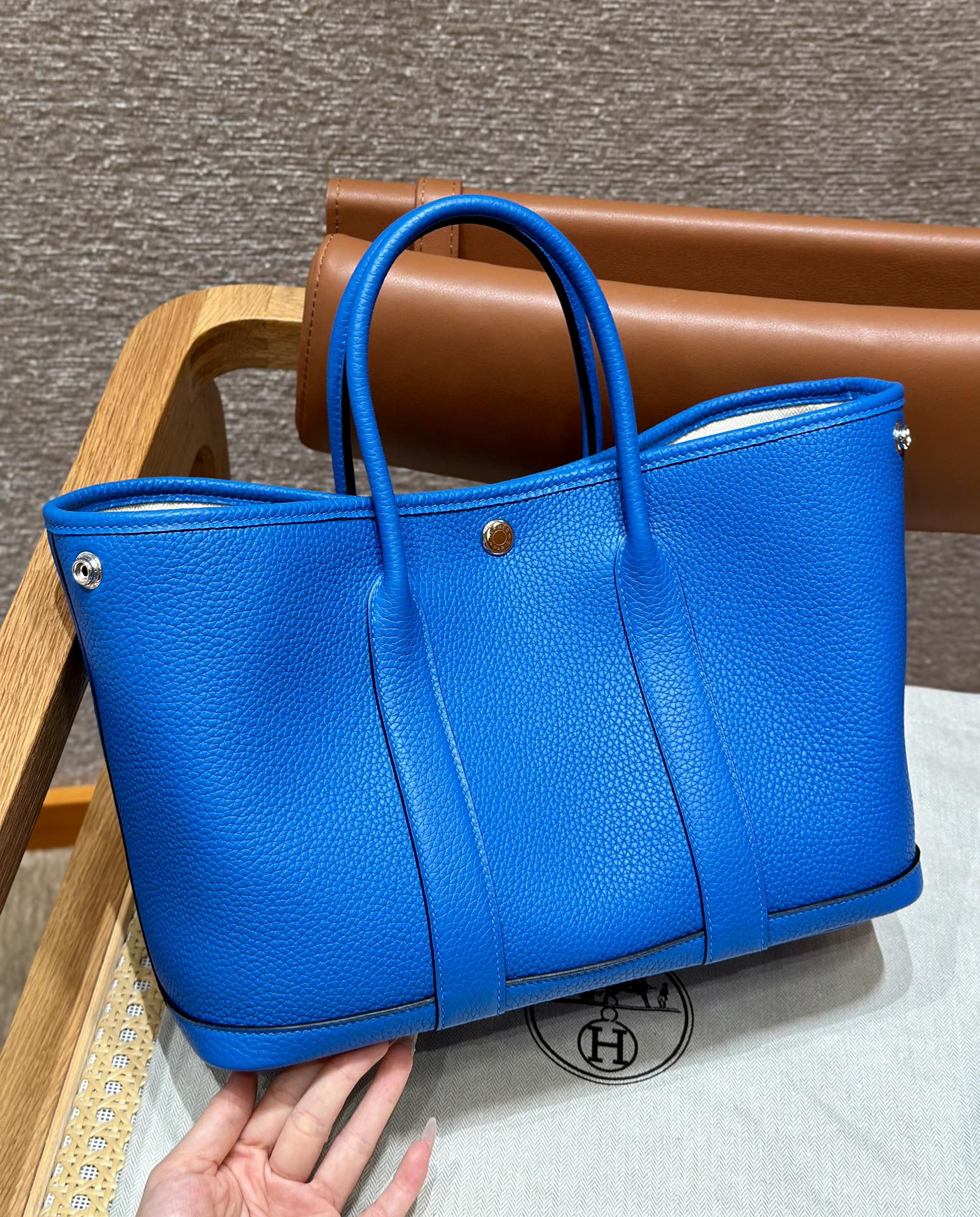 Hermes Garden party 30cm T7Blue Hydra (Handmade to order)