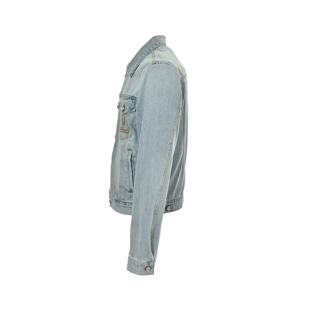 Louis Vuitton 24Fw embroidered logo denim jacket