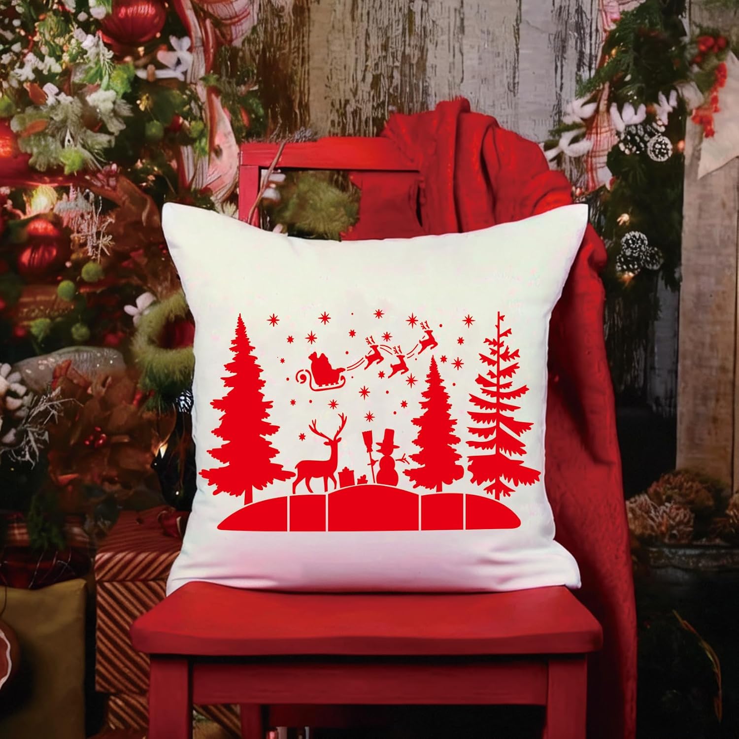 🎄CHRISTMAS ON SALE🔥Christmas Stencils for Window Reusable