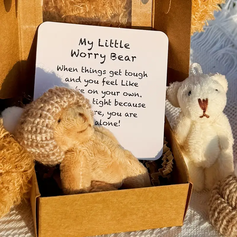 🎄CHRISTMAS PRE-SALE 49%OFF NOW🎄Mini Plush Teddy Bear in Box with Inspirational Card