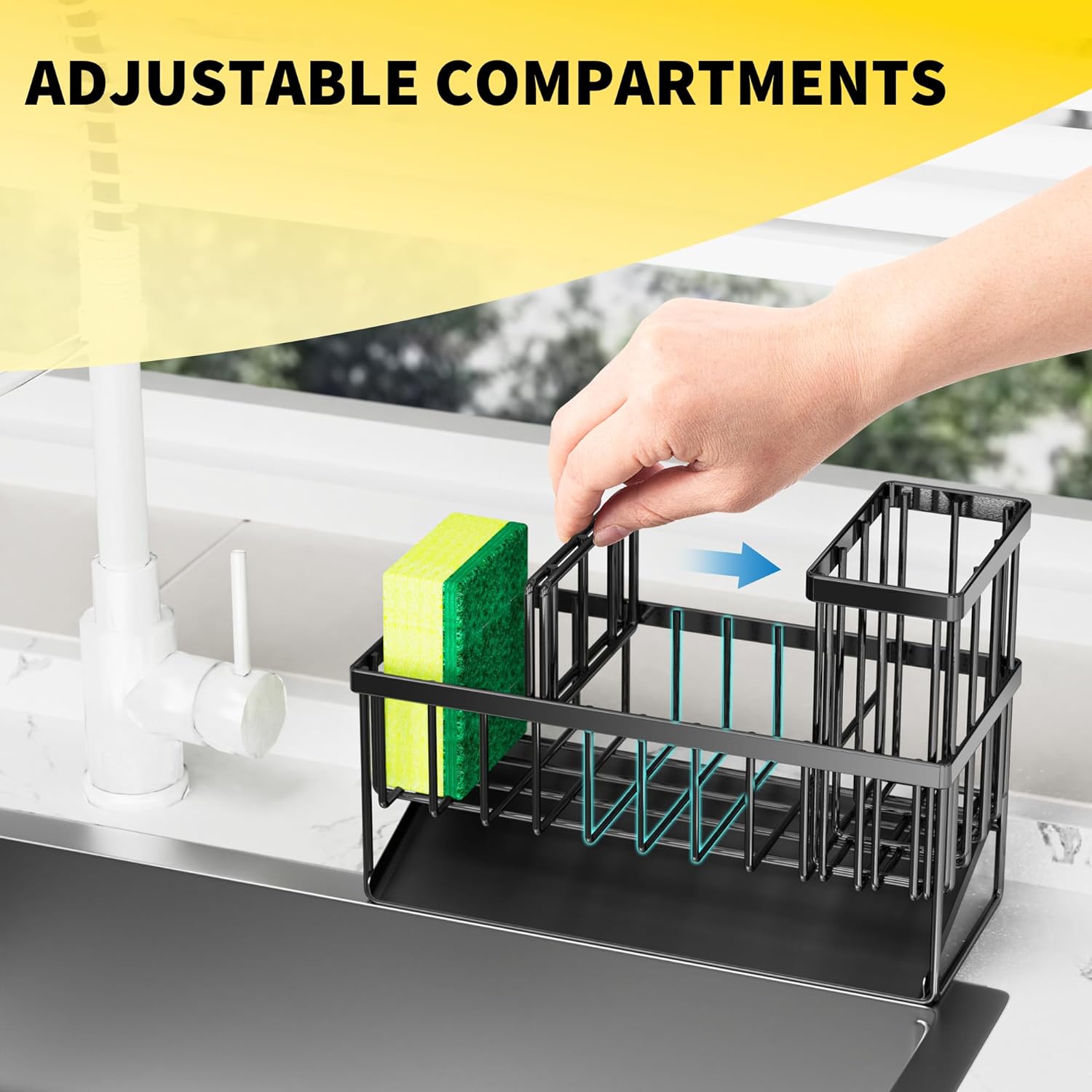 (2024 New Arrival-40% OFF)🎉Rustproof Kitchen Sink Organzier and Storage with Divider