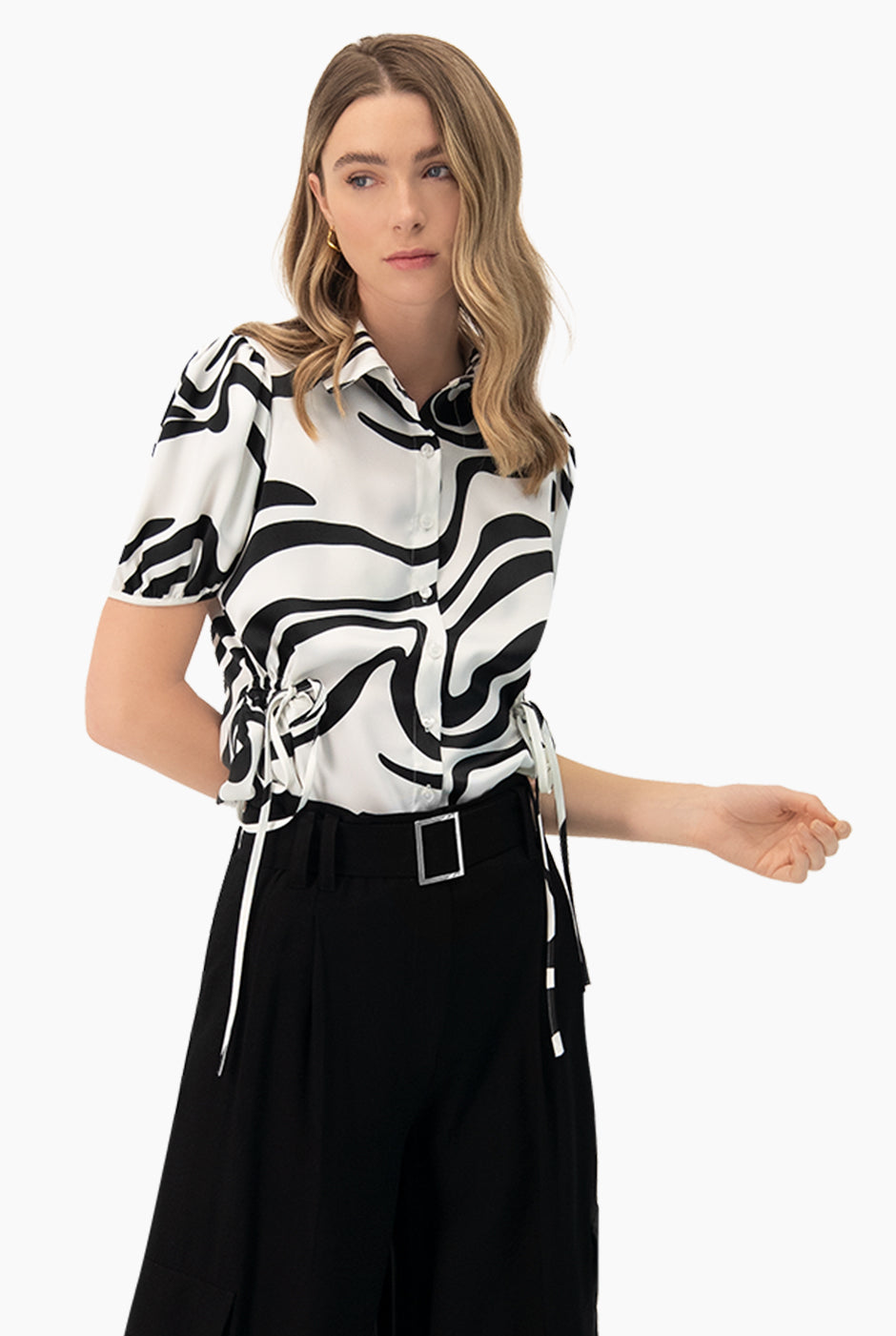 Blusa estampada camisera