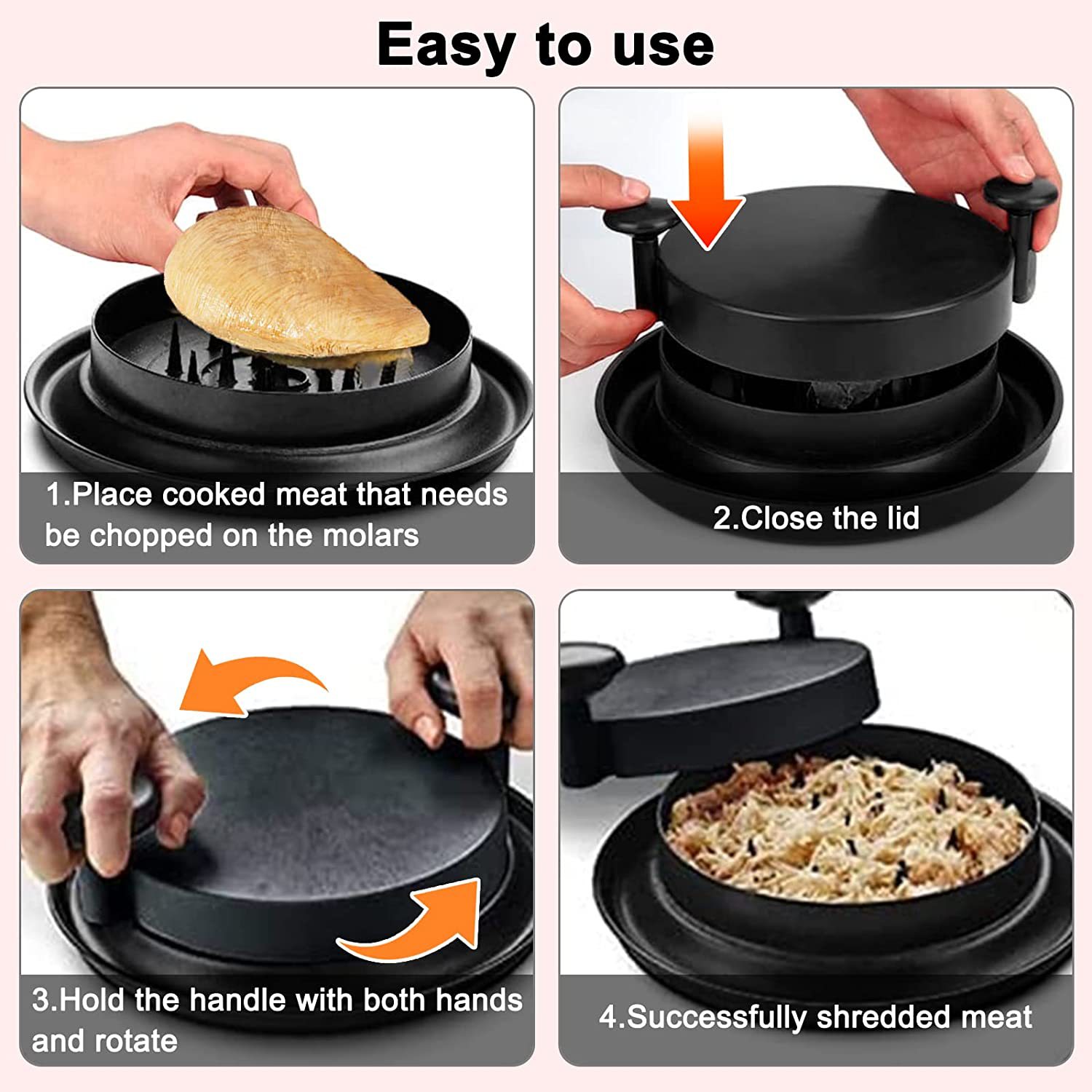 (🔥Last Day Promotion-SAVE 50% OFF)🥩Chicken Shredder-Meat Shredding Tool with Handles-BUY 2 GET 10% OFF & FREE SHIPPING
