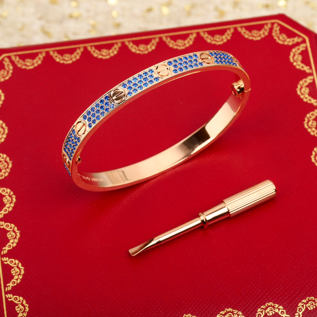 Cartier Love wide screw full diamond bracelet