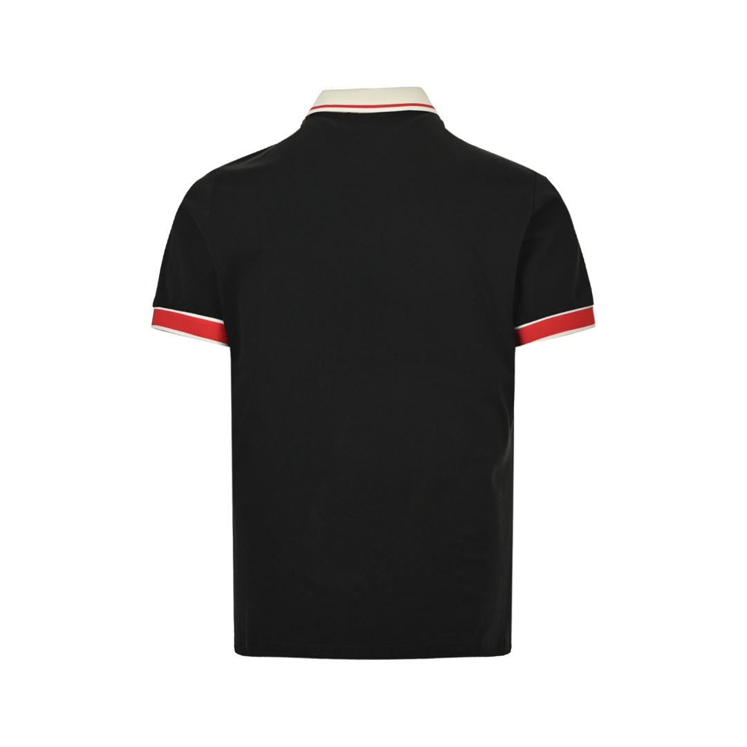 Moncler 24ss running man embroidered Polo short sleeve