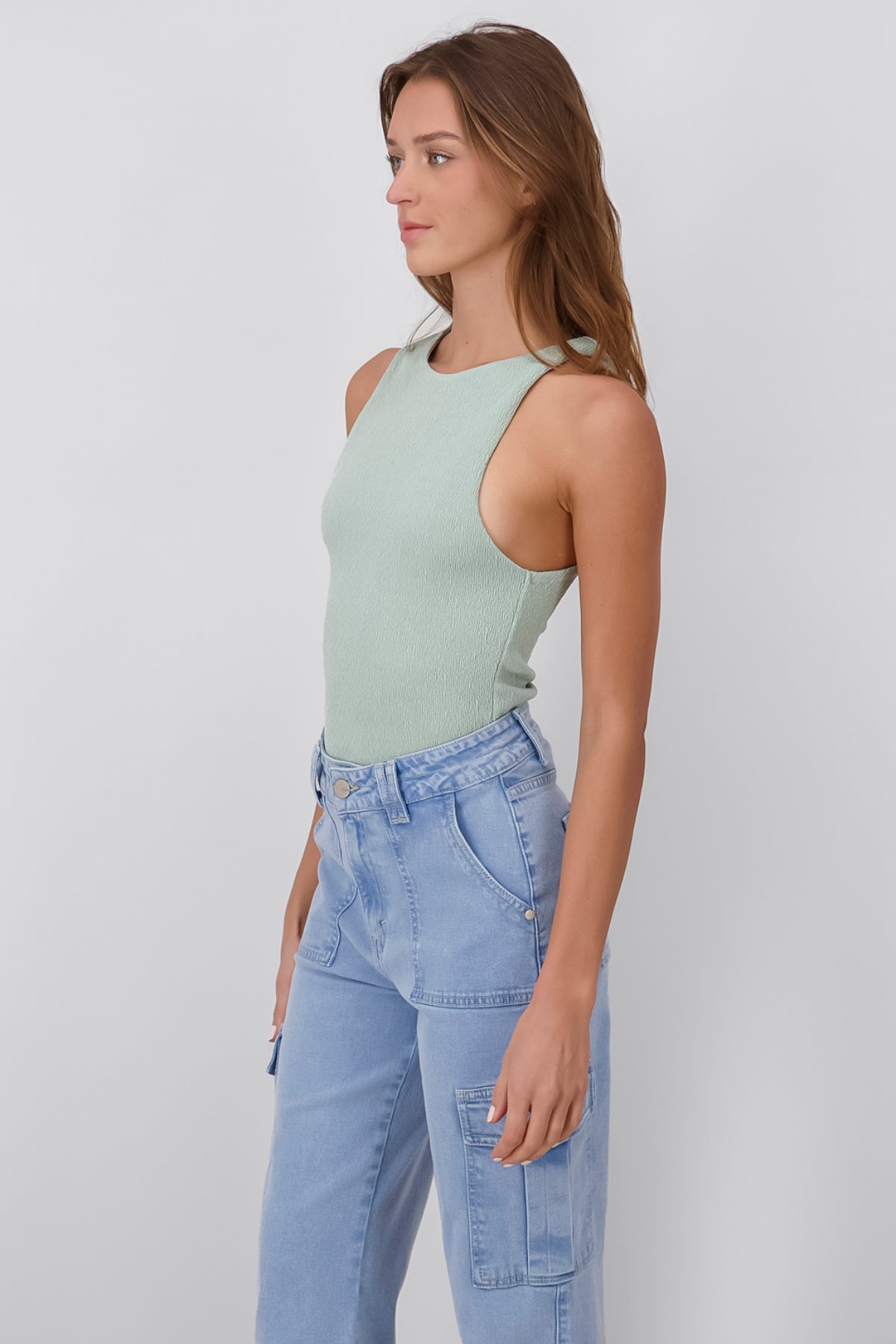 Plain Sleeveless Bodysuit