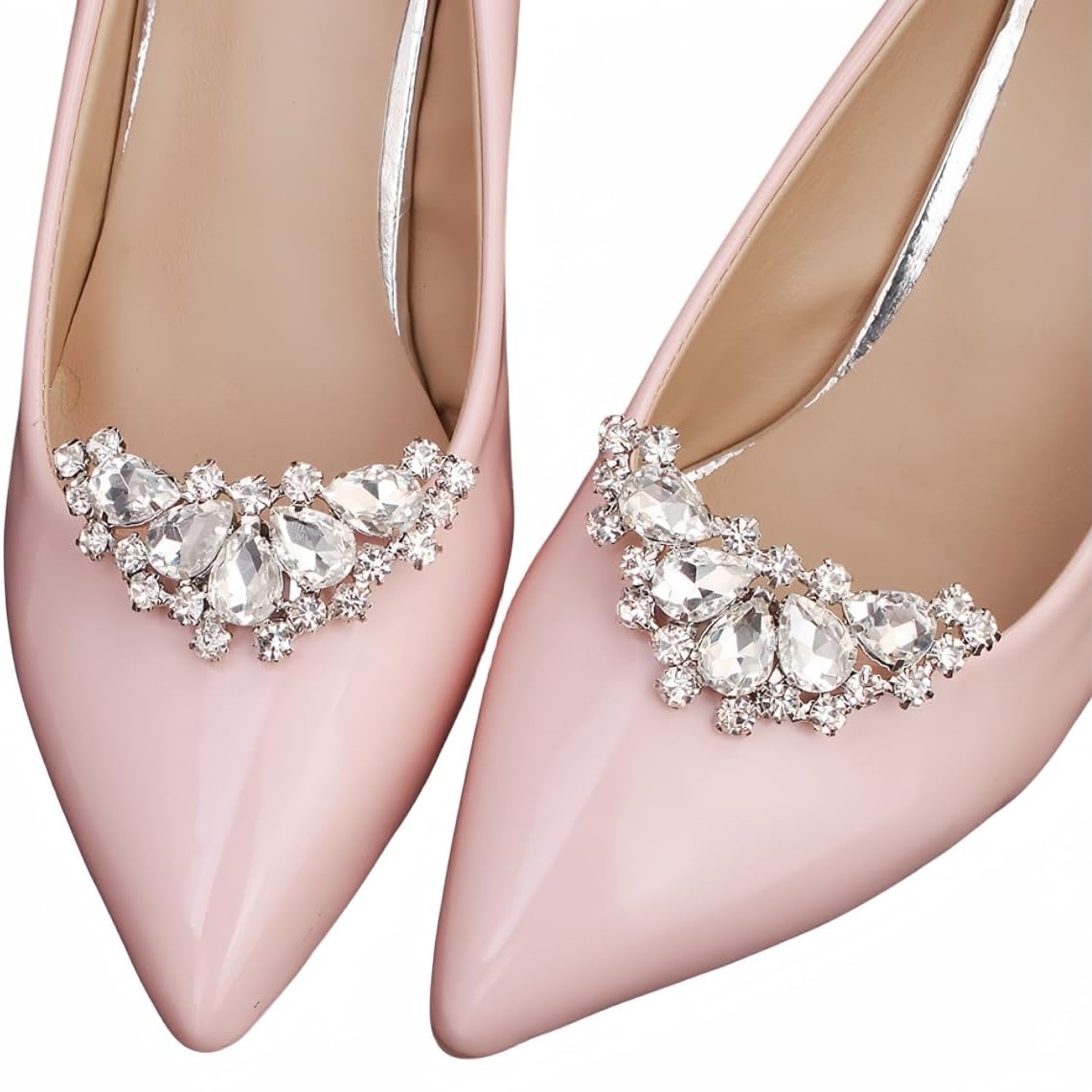 🎄CHRISTMAS ON SALE🔥1 Pair Elegant Sparkling Crystal Shoe Charms Decoration Accessories Detachable Shoe Buckles