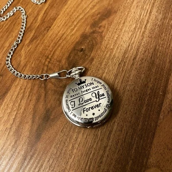 To My Son/Daughter Quartz Pocket Chain Watch