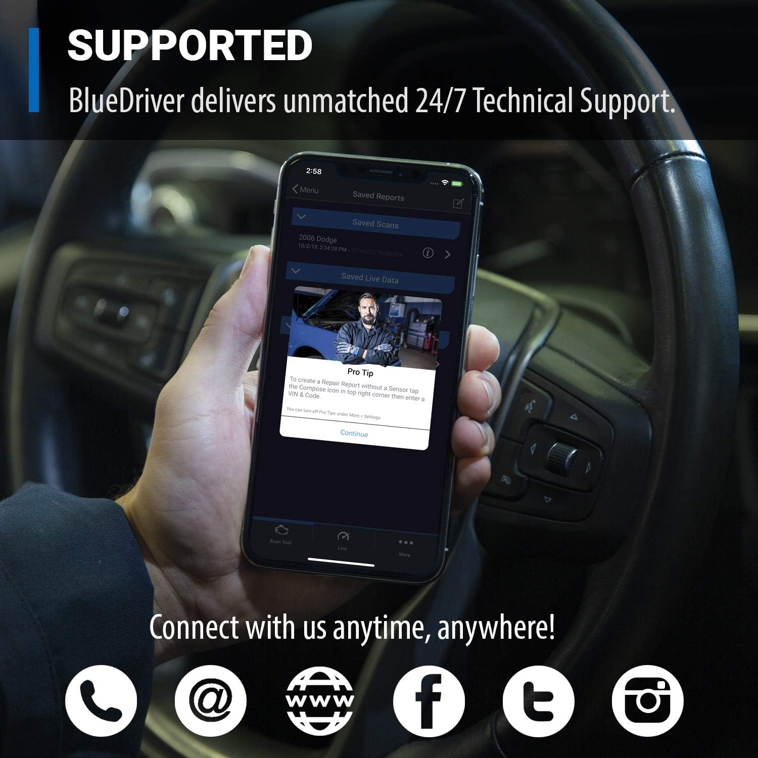BlueDriver Bluetooth Pro OBDII Scan Tool