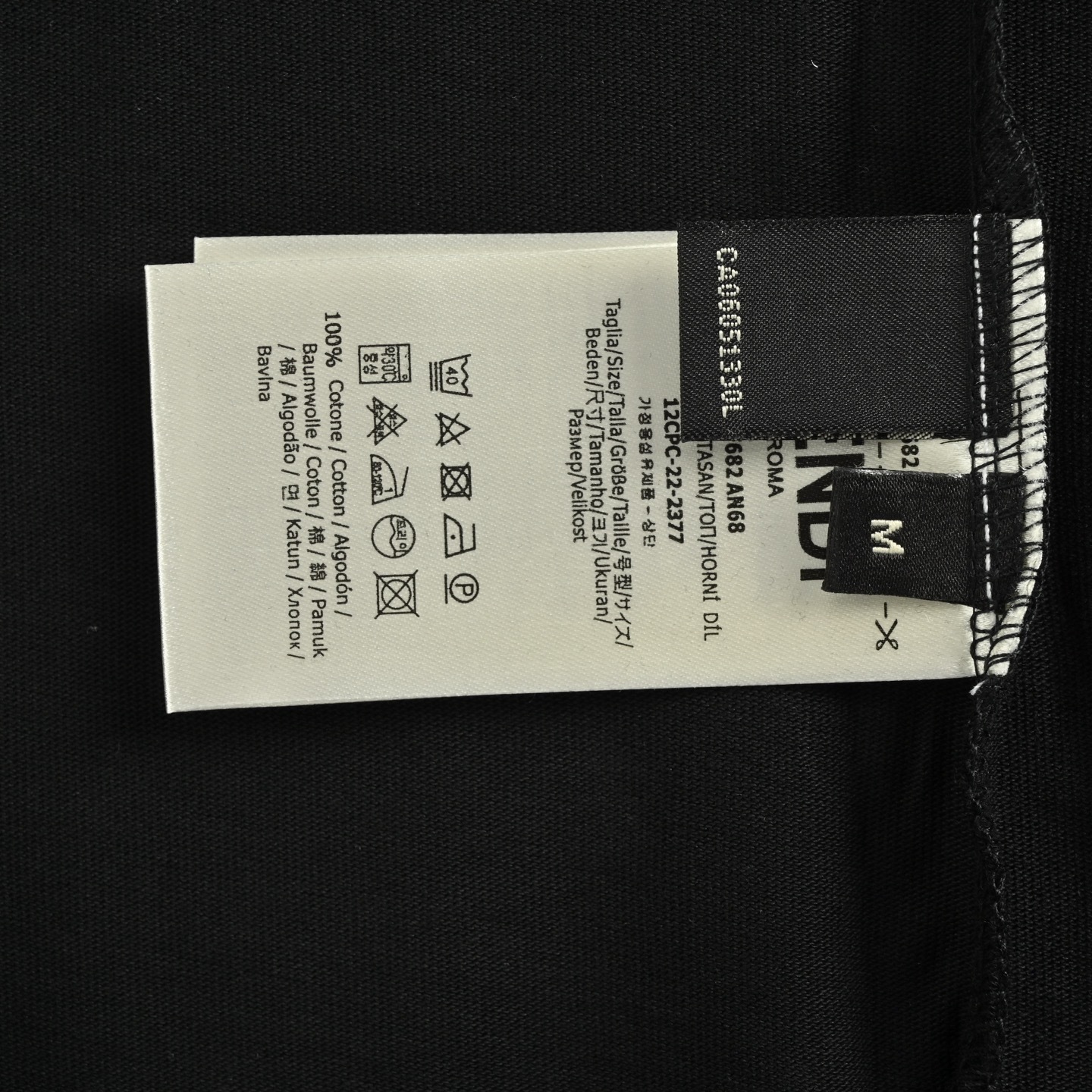 Fendi 25ss little monster eyes silicone letter logo short sleeve