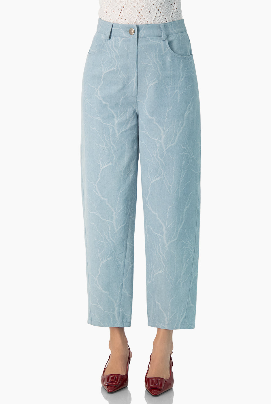 Pantalon con bolsillos simulados