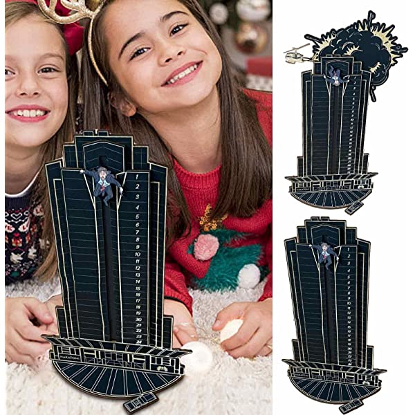 CHUWUJU Upgraded 2022 Christmas Advent Calendar Wooden Die Hard Advent Calendar