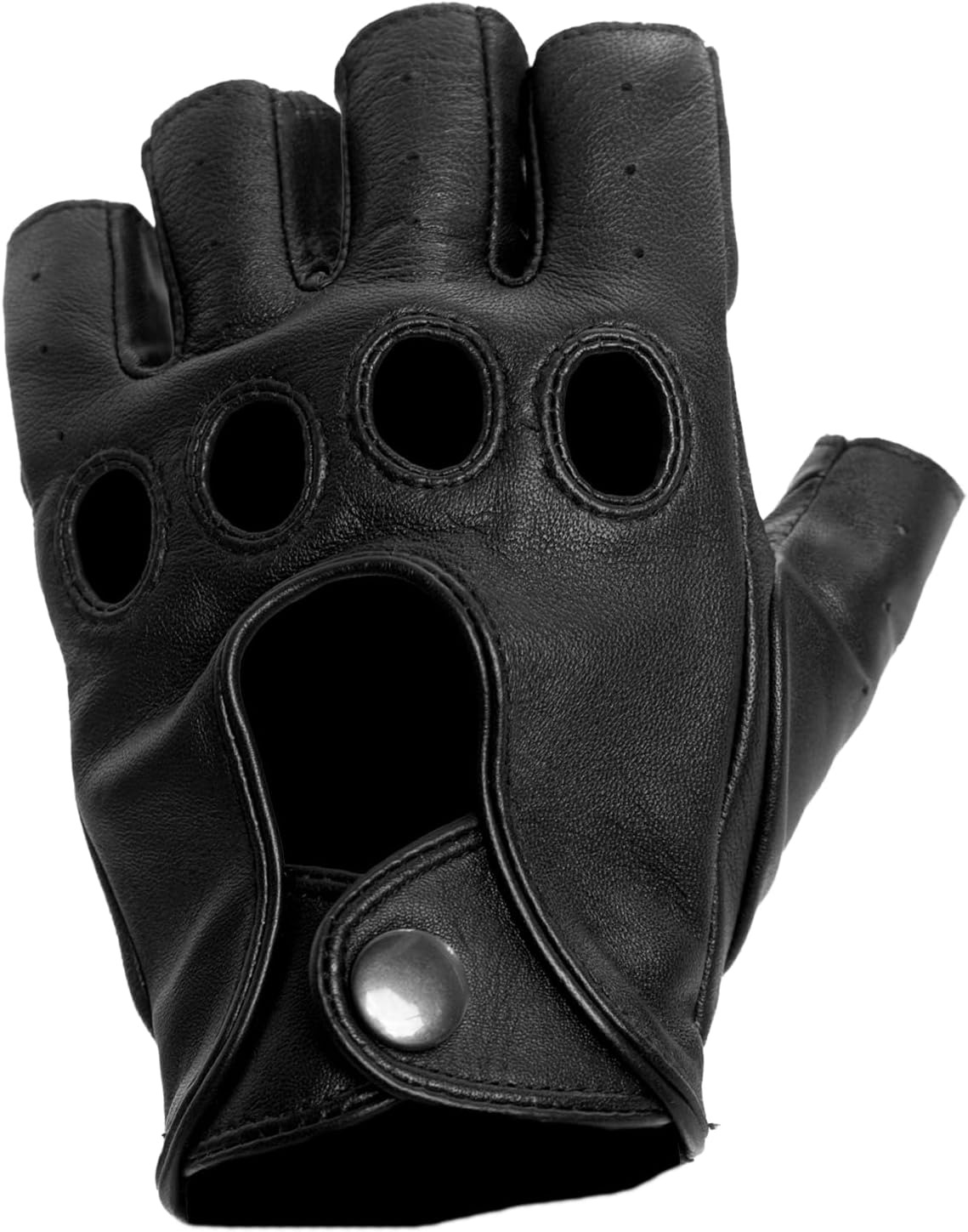 Barcelona motorcycle gloves⚡️ Leather with exposed stitching + metal buckles | Switch to cool-dapper look in just one second