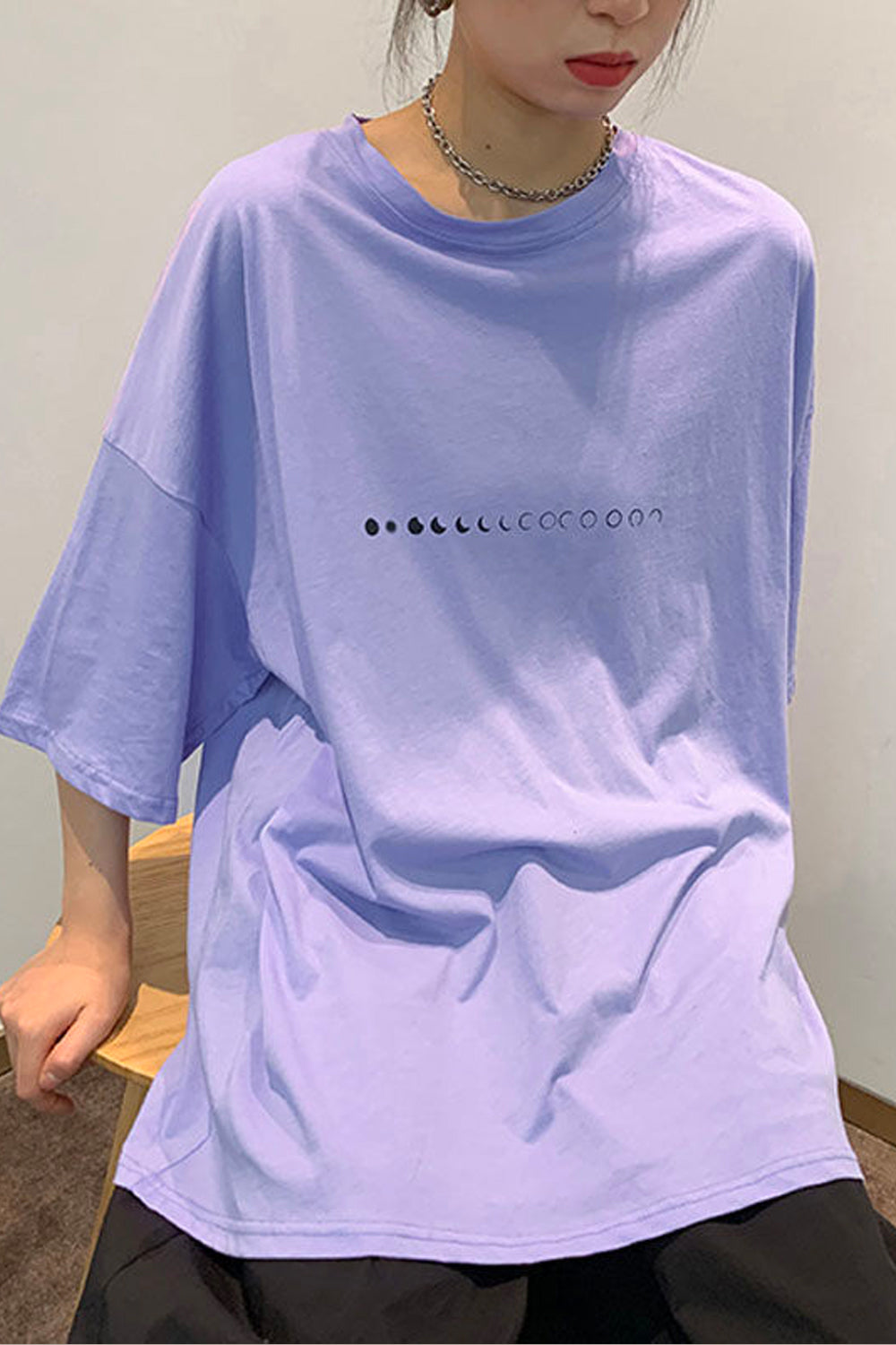 Moon Phase Loose Oversize Shirt