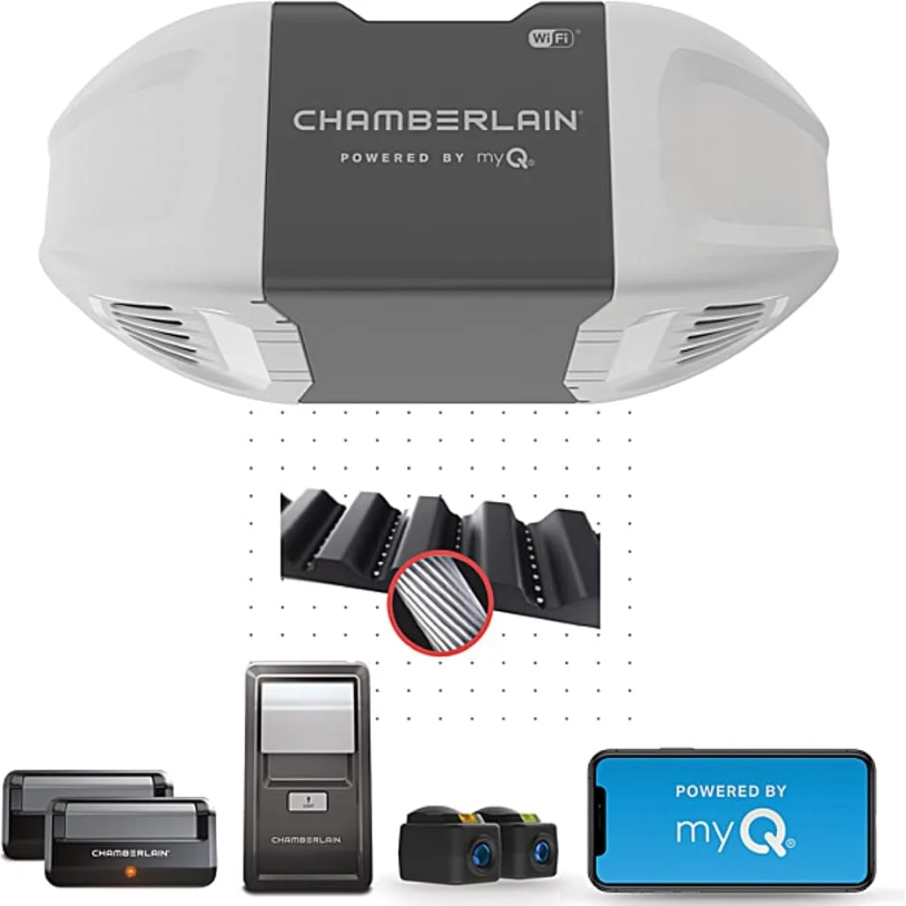 CHAMBERLAIN Smart Quiet Belt Drive Garage Door Opener