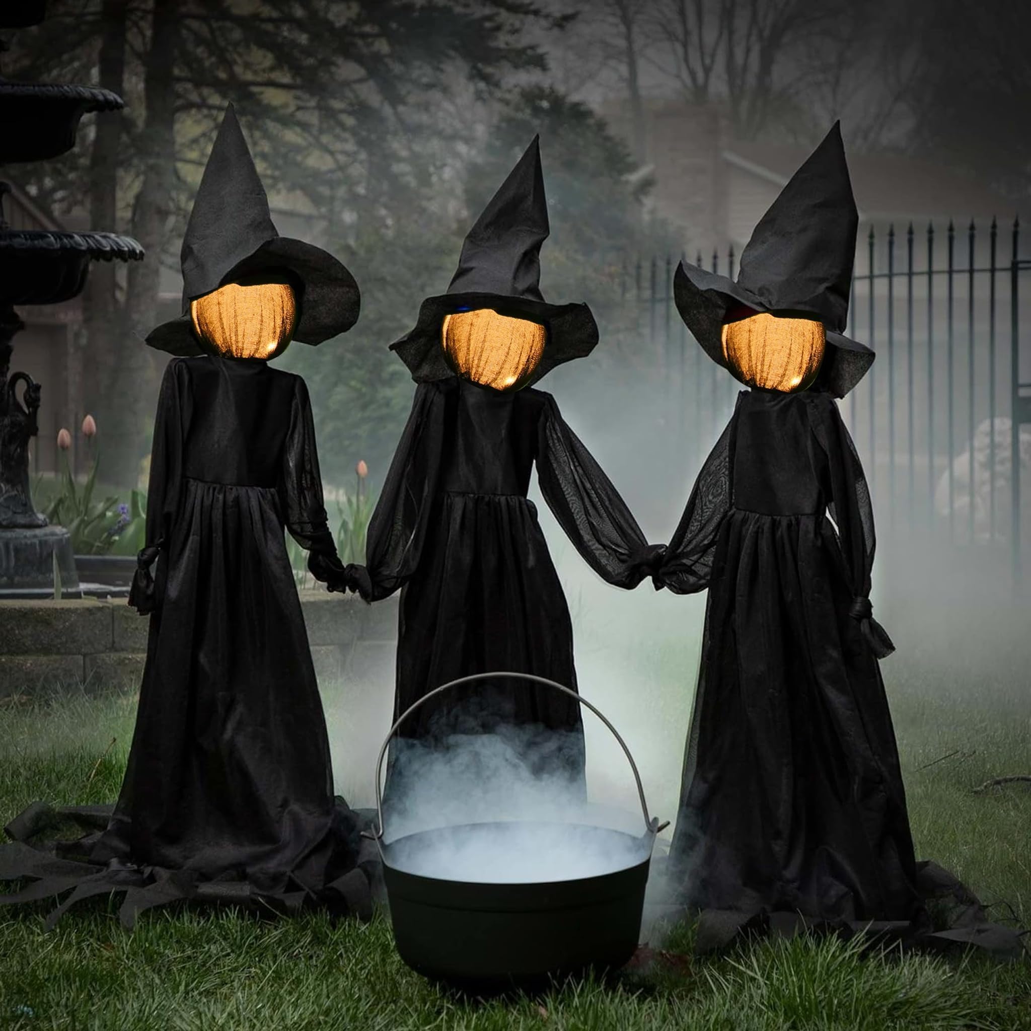 💥ON SALE💥 Light-Up Hand Holding Witch with Ground Stakes🧙‍♀️✨