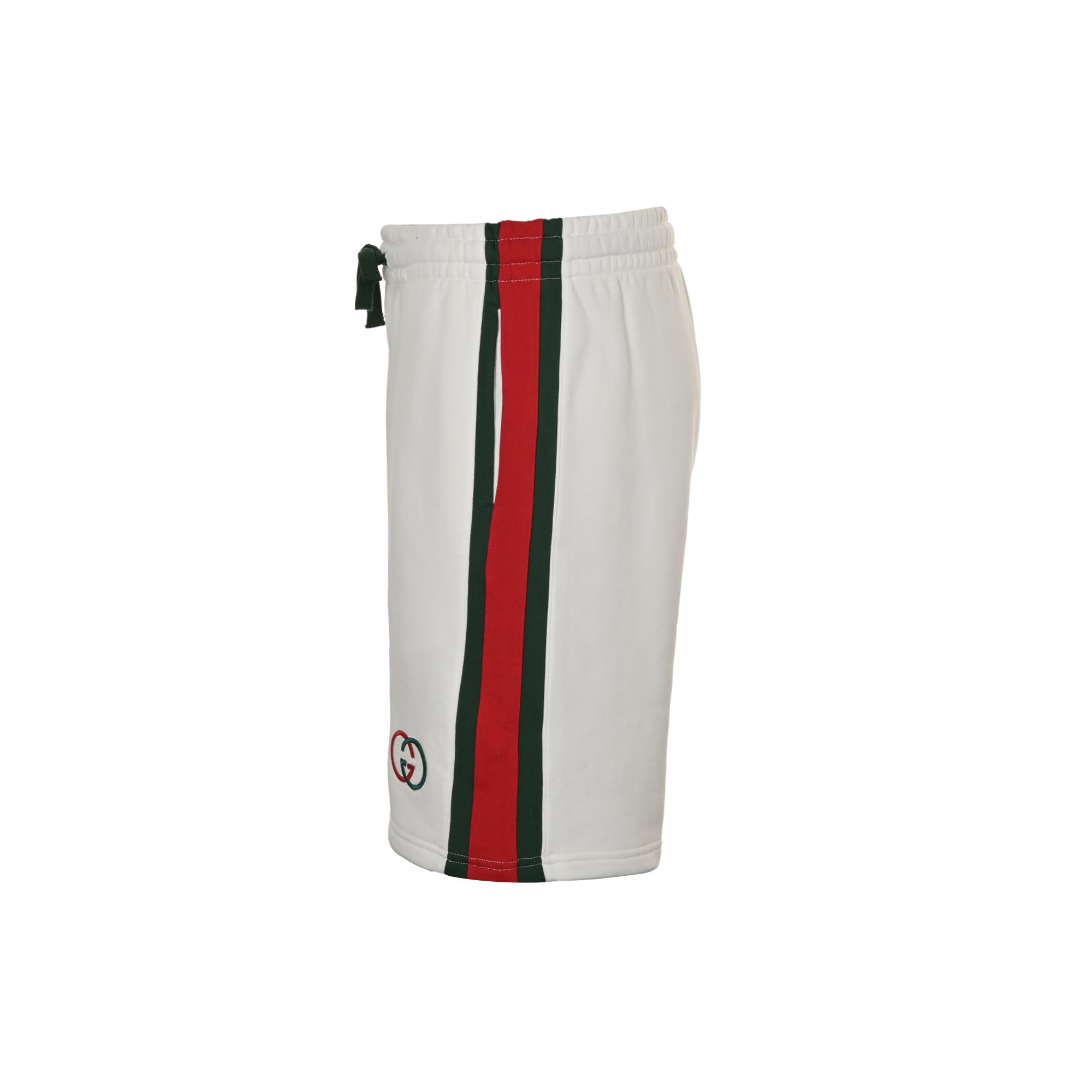 Gucci Side webbing double G embroidered lettering shorts