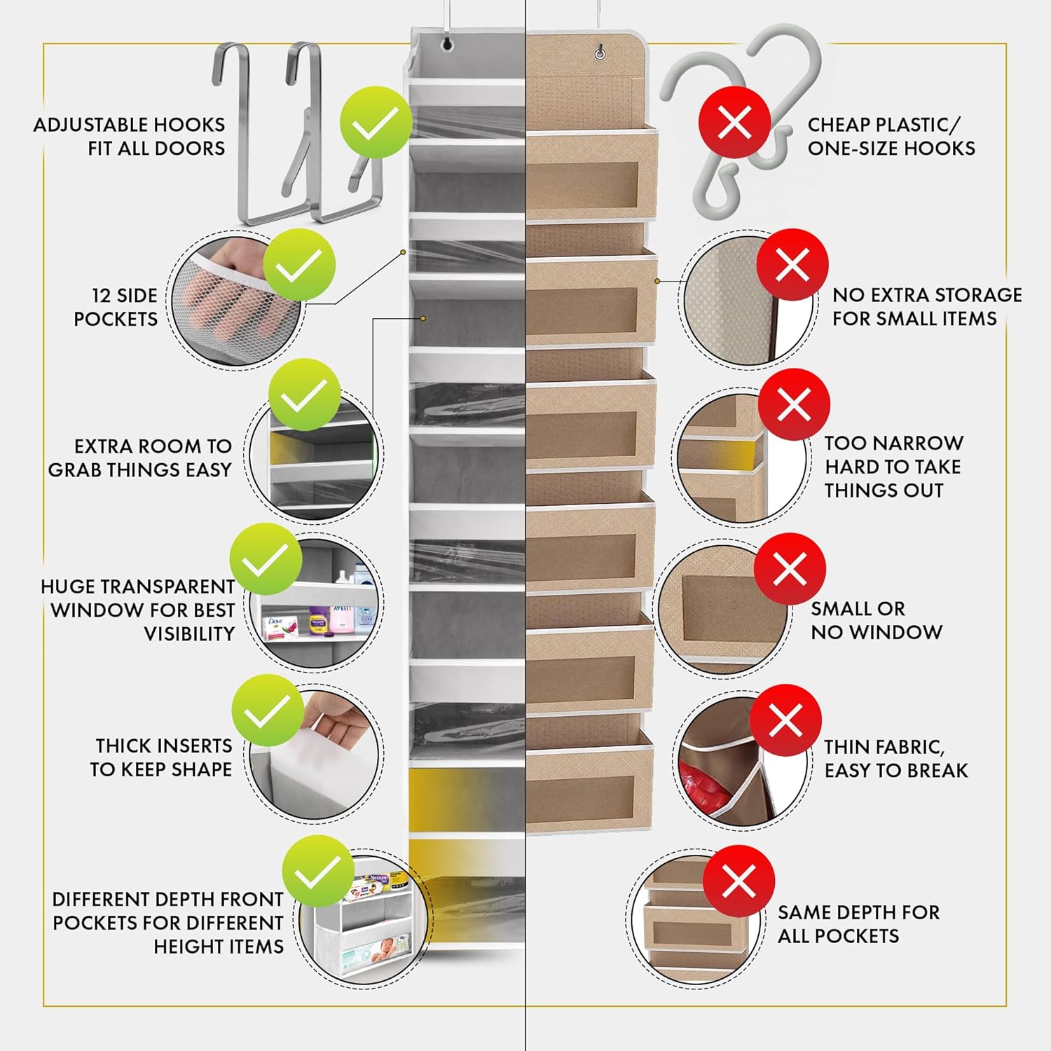 🎅2024 Christmas Promos🔥Heavy Duty Over the Door Organizer