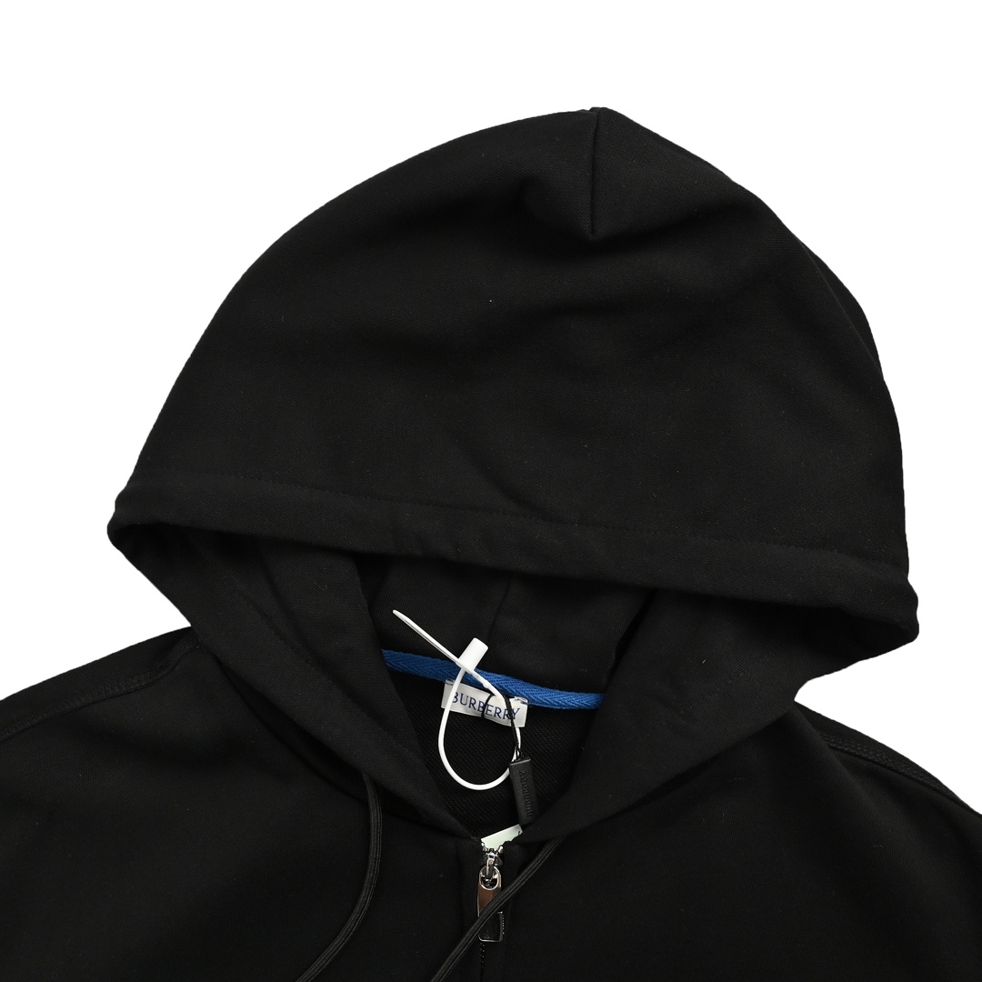 Burberry 24Fw shield and horse print zip-up hooded jacket