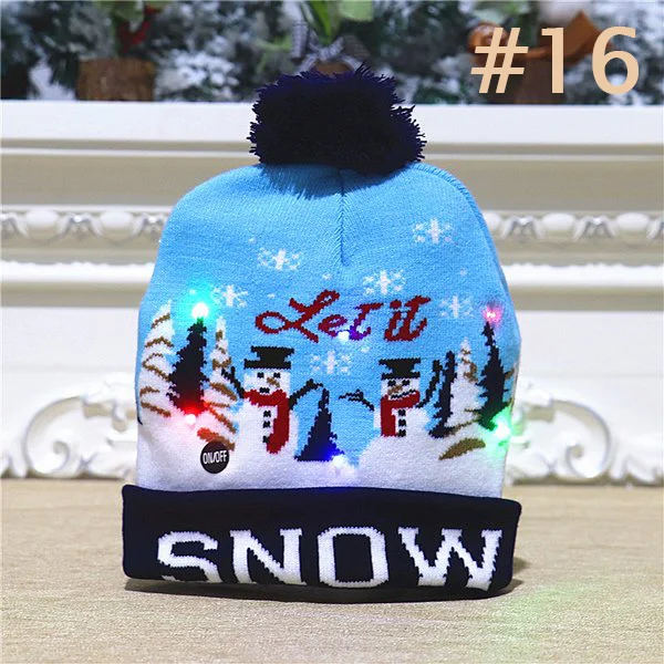(🔥Early Christmas Sale- SAVE 48% OFF) Christmas Theme LED Beanies--BUY 4 FREE SHIPPING