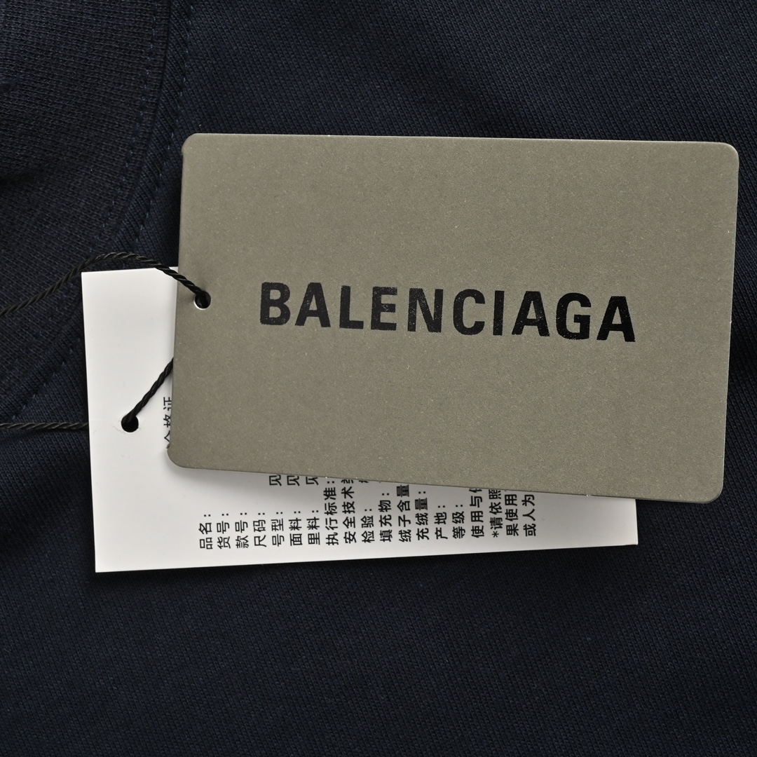 Balenciaga 24ss cracked letter print short sleeves