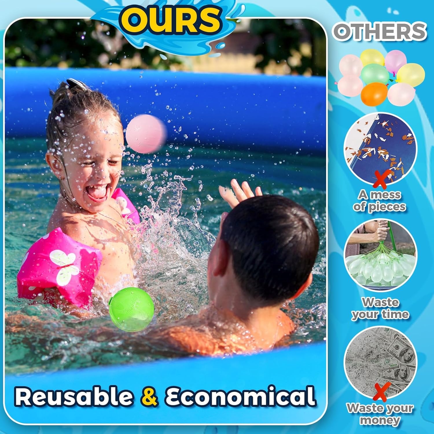 🔥ON SALE 🔥Reusable magnetic water balloons