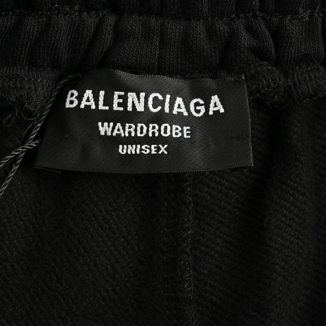 Balenciaga 24ss double B embroidered small logo shorts