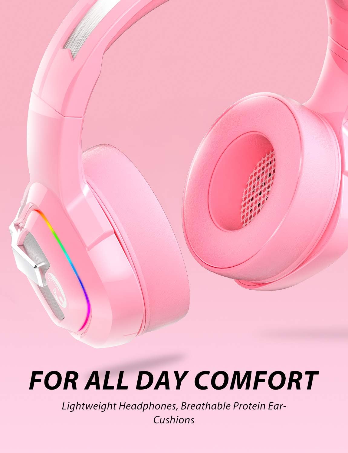 ZIUMIER Z66 Gaming Headset, Wired, Over-Ear, Noise Cancelling Mic, RGB Light, Stereo Surround Sound, Compatible with PS4, PS5, Xbox One, Laptop (Green)