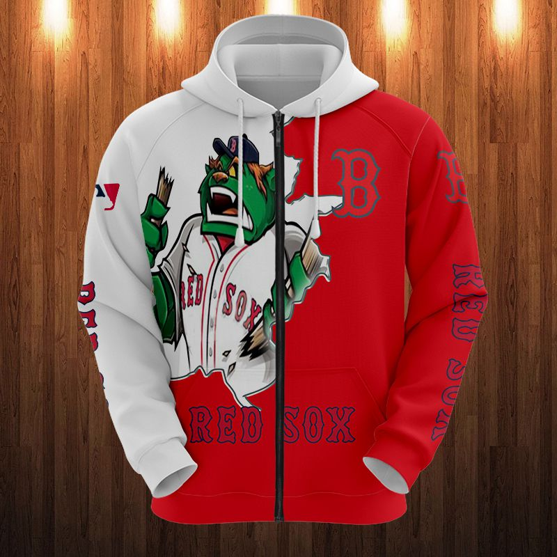 BOSTON RED SOX HOODIES 3D MASCOT DESIGN