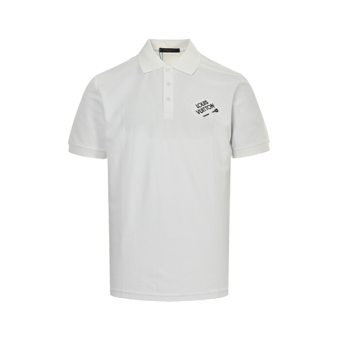 Louis Vuitton 25ss lettering embroidered pin Polo short sleeve