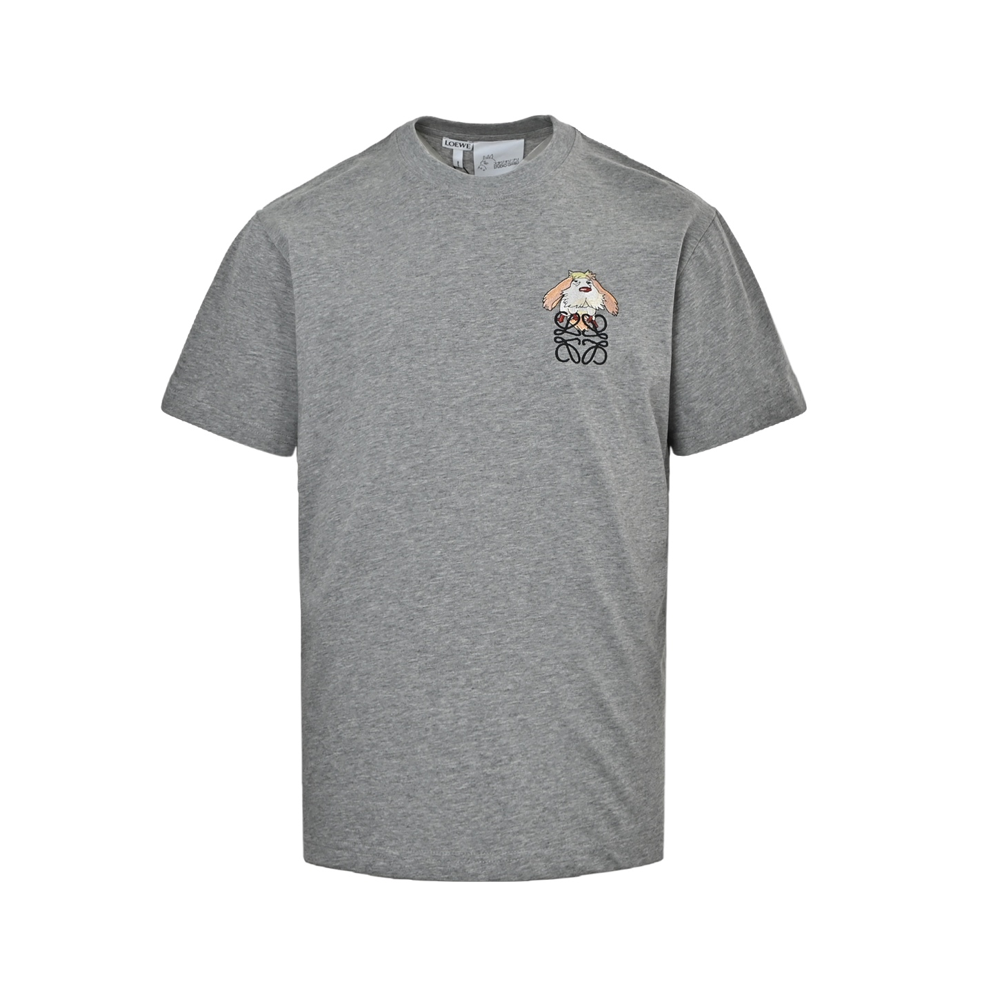 Loewe 24ss Spirited Away Ponytail Dog Embroidered Short Sleeve