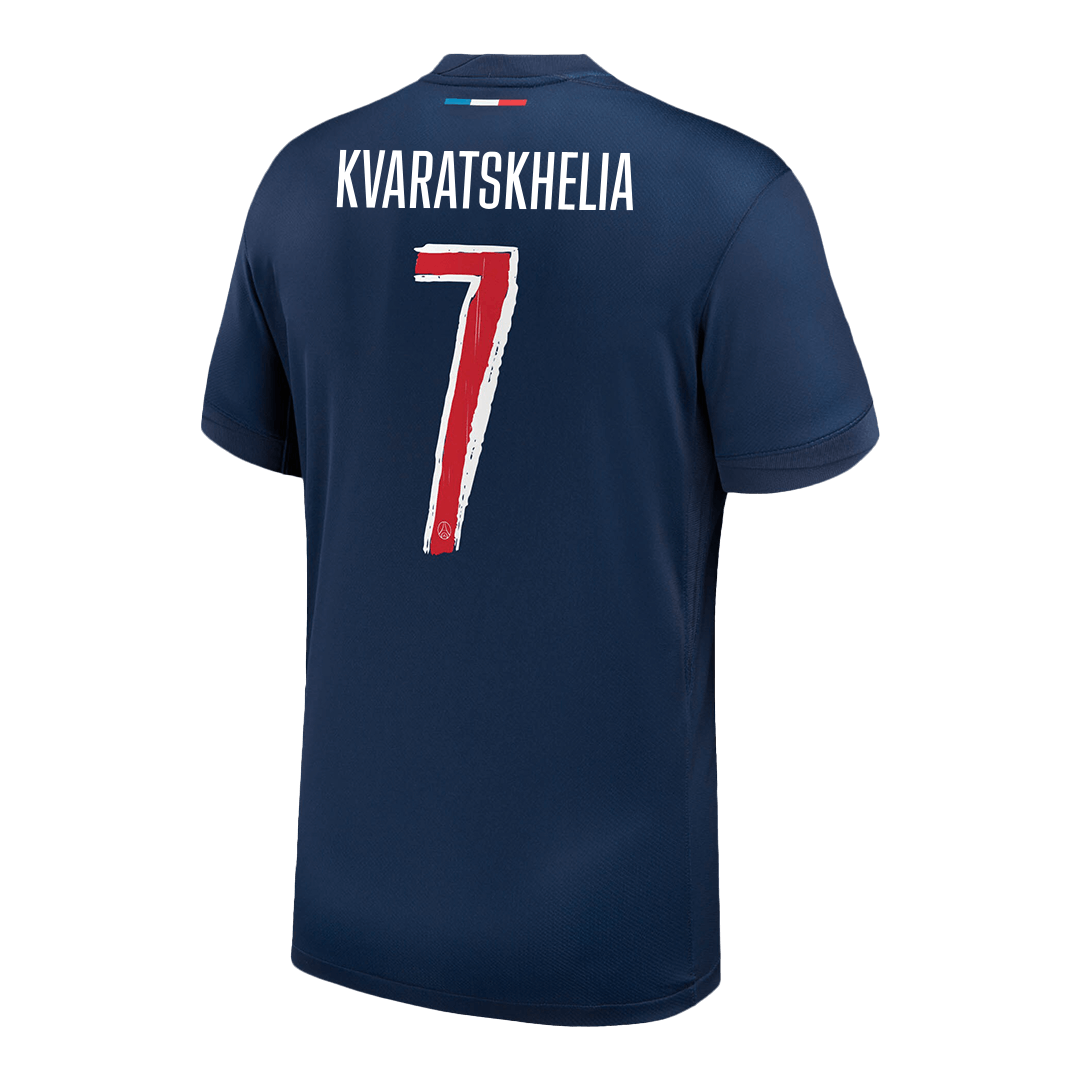 KVARATSKHELIA #7 PSG Home Football Jersey Custom Shirt 2024/25 - UCL