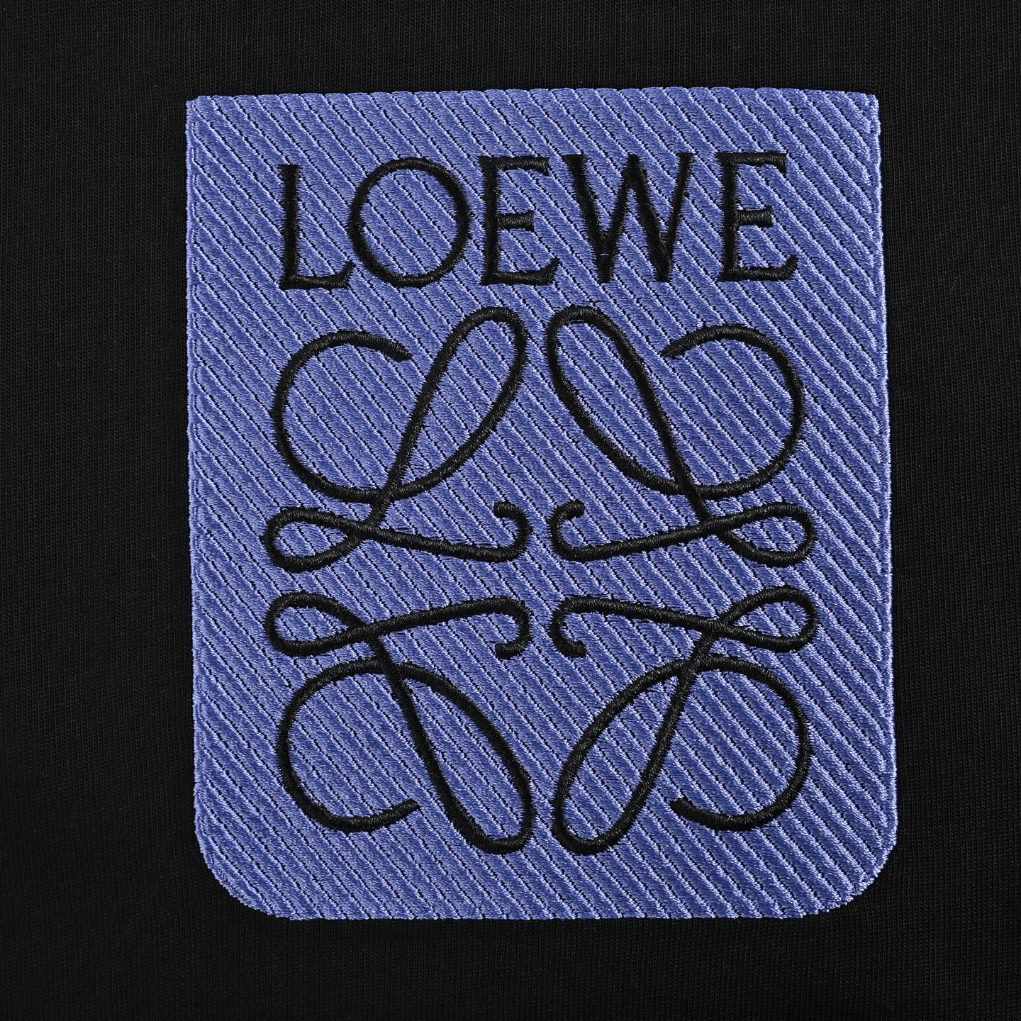 Loewe 24ss embroidered logo short sleeve