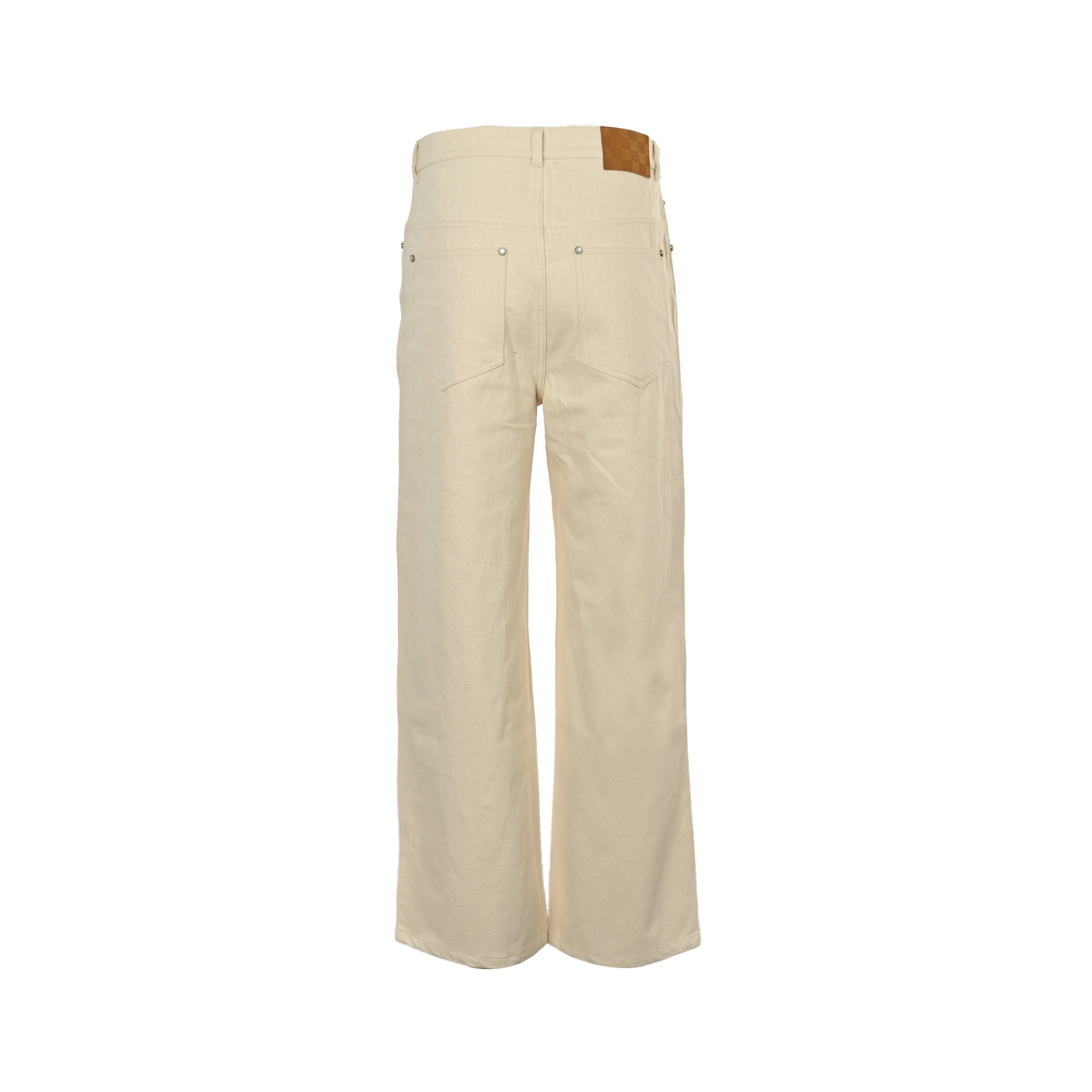 Louis Vuitton 25Fw Pocket Leather Label Jeans