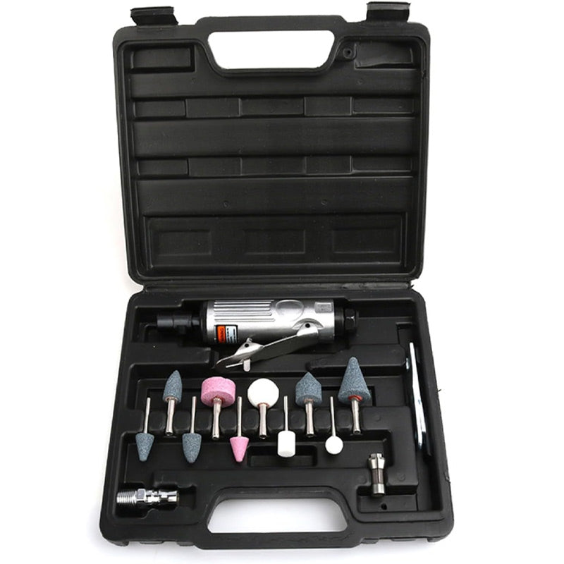 Compact Pneumatic Grinding Kit with Storage Case