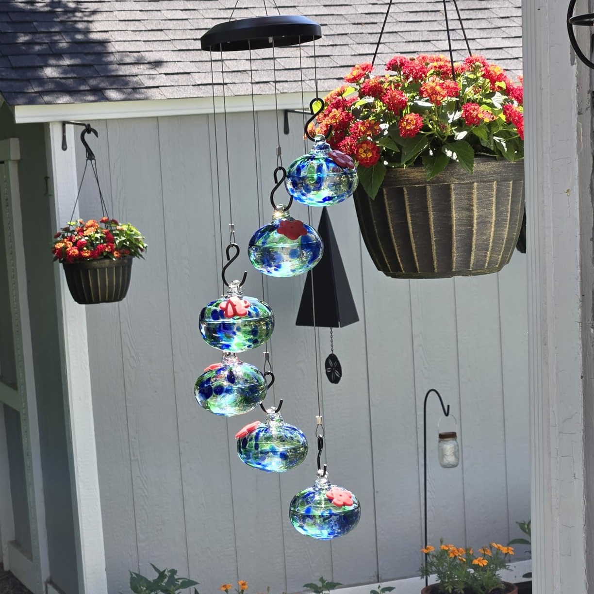 🔥ON SALE 59% OFF🔥Charming Wind Chimes Hummingbird feeders, ant and bee Proof, Never Leak