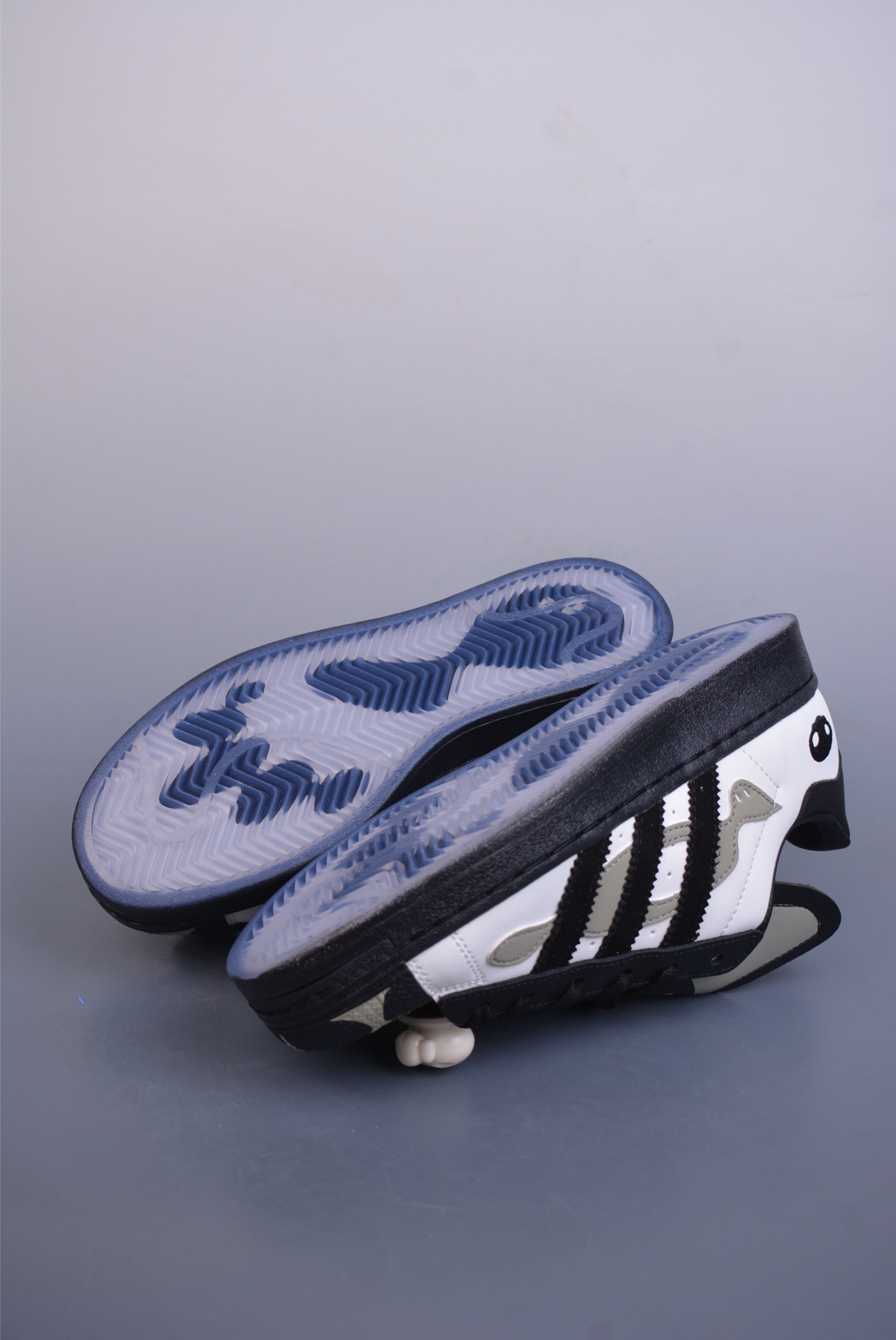 OFFGOD x Adidas Originals Superstar 82 Sneakers Black and White Camouflage Skull JQ8778