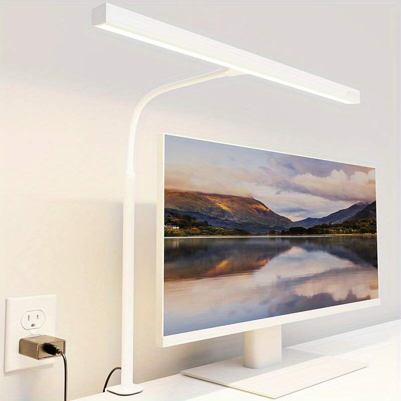 LED Desk Lamp | 3 Color Modes, Stepless Dimming, Touch Control, USB Clamp Lamp for Reading, Working, Studying