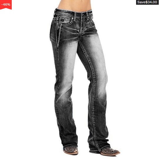 🎅Early Christmas Sale🎅American Flag elastic water wash boots-type jeans